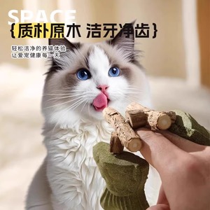 Jouet pour chat en bois en forme d'os de poisson avec herbe à chat, bâton à mâcher durable pour l'auto-entretenement, accessoires pour animaux de compagnie - Product Image 5