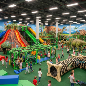 Grand <span class=keywords><strong>parc</strong></span> <span class=keywords><strong>d</strong></span>'attractions <span class=keywords><strong>intérieur</strong></span> sur le thème des dinosaures, équipement de jeu souple personnalisé pour centre commercial - Product Image 6
