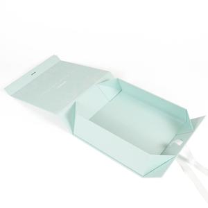 Boîte cadeau pliable en carton rigide Crown Win en matériaux recyclés, 48 cm, avec ruban pour l'emballage des chaussettes, boîte pliable écologique blanche - Product Image 3