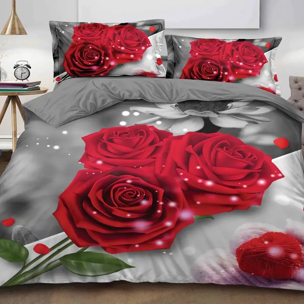 3d flower design bed sheet sabanas bed sheets duvet cover sets comforter sets king size luxury bedding set