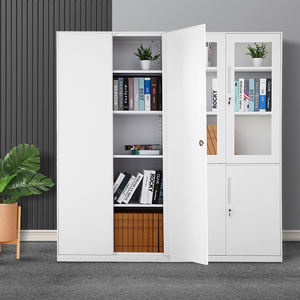 Archivador moderno de 2 puertas con cerradura de llave Hierro blanco Gran oferta Archivador DE METAL DE OFICINA DE 5 capas con puerta de vidrio - Product Image 6