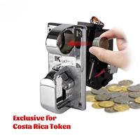 Accepteur de pièces en métal LK720C, haute résistance à l'usure, construction durable, compatible avec les pièces de monnaie du Costa Rica pour les machines de jeux d'arcade