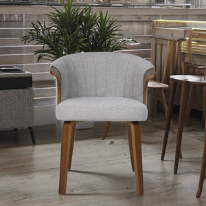 Modern Bentwood Frame Restaurant <b>Dining</b> <b>Chair</b> with Soft Fabric Upholstery Durable Design for Commercial and Living Room Use - Product Image 6
