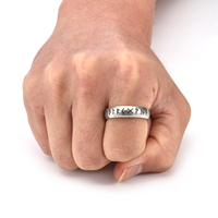 Nouvelle bague unisexe en acier inoxydable style Viking, 6MM, bague de doigt style vintage nordique, accessoire de bijouterie de niche