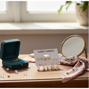 Vendita calda di tendenza minimalista geometrico Clip-On orecchini alla moda in lega di gioielli Set per ragazze e donne all'ingrosso - Product Image 3