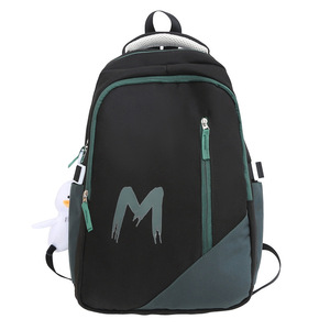 Custom Wholesale Unisex Nylon <b>Backpack</b> Fashion Style School Bags with Zipper Hasp Closure Physiological Curve Back for <b>Students</b> - Product Image 1