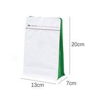 Prix usine 500g et 1kg sacs de poche debout taille personnalisée valve noire fermeture à glissière plate pour grains de café sucre et aliments pour animaux de compagnie