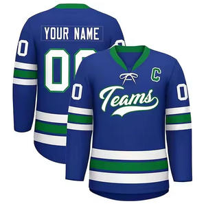 Custom Dallas City Stitched Men's 100% Polyester Reversible Sublimation Uniform Hockey Jersey High Quality - Product Image 3