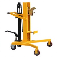 Chariot élévateur manuel DT350 pour fûts d'huile, capacité 350 kg, pour fûts de 55 L, diamètre max. 571,5 mm