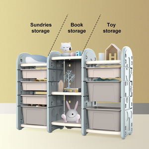 Tủ đựng đồ, giá sách, kệ đồ chơi bằng nhựa gấp gọn trong nhà cho trẻ em, bé, góc nhà, trường học, phòng ăn - Product Image 3
