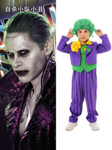 Nuevo Disfraz de Halloween XJ para Cosplay de <span class=keywords><strong>Escuadrón</strong></span> Suicida - Traje Infantil Unisex 100% Poliéster con Personaje de Joker - Product Image 5