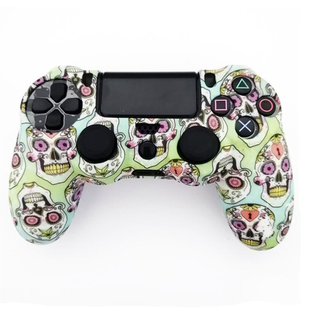 Silicone Protective Skin Case for PS4 Pro/Slim Controller Anti-Slip Cover with Thumb Stick Game Accessories