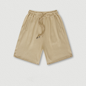 Wholesale Solid Plain Cotton Terry Mid Waist Sweat <b>Shorts</b> Plus Size Casual Custom Logo Men's High Quality - Product Image 3