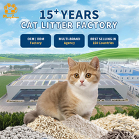 Litière pour chat en tofu et maïs certifiée CE BSCI, à agglomération rapide, faible en poussière, super absorbante, jetable aux toilettes, facile à ramasser