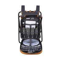 Sac à dos de pique-nique isotherme TAWA pour 4 personnes, avec fonction chaise, grand compartiment alimentaire, poche avant, design pliable, fermeture éclair