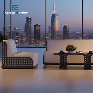Conjunto de Sofás de Jardín Modernos de Aluminio Express Garden para Villas y Hoteles, Ecológicos, Resistentes a la Oxidación, Duraderos e Impermeables - Product Image 1