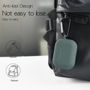 อุปกรณ์เสริมหูฟังไร้สายสำหรับ <span class=keywords><strong>Airpods</strong></span> <span class=keywords><strong>Pro</strong></span> ซิลิโคนครอบคลุมกรณีด้วยพวงกุญแจ - Product Image 6