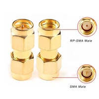 Enchufe macho SMA a conector adaptador rápido SMA a SMA Cable Push-on hembra RF Coaxial conector Wifi adaptador de conector