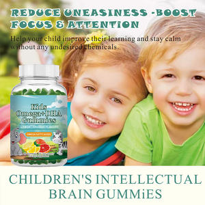 Caramelle Gommose Vegane <span class=keywords><strong>Omega</strong></span> <span class=keywords><strong>3</strong></span> <span class=keywords><strong>DHA</strong></span> per Bambini OEM/ODM con Vitamina D3 e Zinco per Migliorare la Densità Ossea, Confezione da 60 - Product Image 5