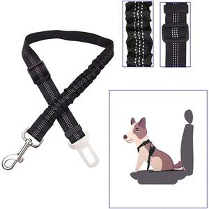 Anti-Choc Multifonctionnel Nylon Réfléchissant Réglable Bungee Laisse Élastique <span class=keywords><strong>Chien</strong></span> <span class=keywords><strong>Voiture</strong></span> Véhicule Ceinture de Sécurité Clip Noir avec Ceinture de Sécurité - Product Image 2
