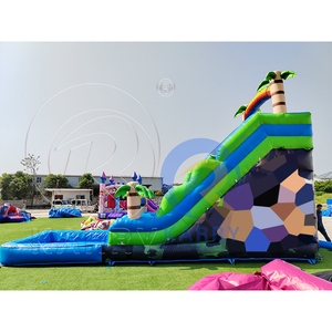 Tobogán Acuático Inflable con Palmeras Tropicales, Alto y con Piscina, para Exteriores, <span class=keywords><strong>Playa</strong></span>, Jardín, Adultos, Niños, <span class=keywords><strong>Alquiler</strong></span> Comercial - Product Image 4