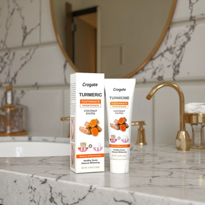 Dentifrice naturel aux herbes Crogate avec curcuma et huile de coco pour blanchir les dents et soins bucco-dentaires à domicile pour toute la famille - Product Image 5