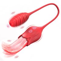 2-in-1 Hochrealistischer Nippel- und Klitorisvibrator, Zungenleckendes Sexspielzeug für Frauen mit 10 Modi, Paar-Vorspiel-Spielzeug