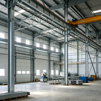 Structure en acier de haute qualité, atelier d'usine chinois moderne, immeuble de bureaux, garage, toilettes, panneau sandwich