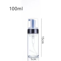 Bouteille en mousse de verre mousse noire de 100ml Bouteille distributeur de savon pour les mains en mousse de 150ml