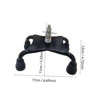 Base de canne en alliage d'aluminium, grande base à quatre pieds en caoutchouc antidérapante, accessoire durable pour bâton de randonnée - Product Image 5