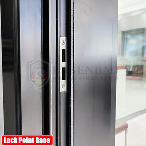 Portes coulissantes en aluminium blanc personnalisées, bon prix, cadre fin de 10 pieds Super grand verre trempé - Product Image 3