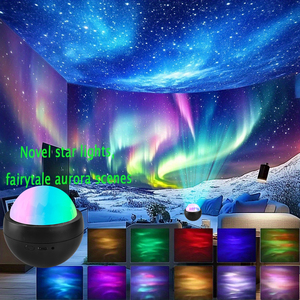 Minimalistischer DIY-Projektor, Farbenfrohe Wellen-Sensorische Tischlampe für Schlafzimmer, USB-Betriebenes Nachtlicht, Schwarzer Deckenprojektor - Product Image 2