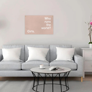 <span class=keywords><strong>Drapeau</strong></span> en toile WHO RUNS the WORLD GIRLS 2,5x1,6 pieds, bannière murale personnalisée pour chambre, dortoir, fête <span class=keywords><strong>féministe</strong></span>, événement, cadeau, vente en gros - Product Image 5