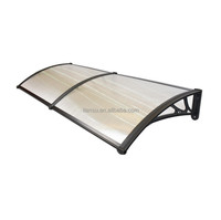 Auvent de fenêtre et auvent extérieur en polycarbonate écologique Smog Solution avec commande manuelle pour abri contre la pluie