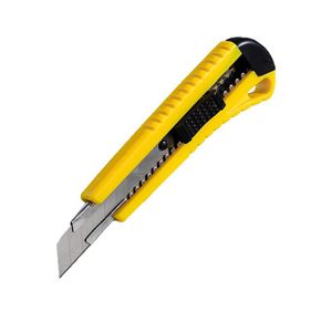 Yellow Utility Knife 158mm ABS Material <b>Heavy</b> <b>Duty</b> For <b>Wallpaper</b> Wall Coverings - Product Image 1