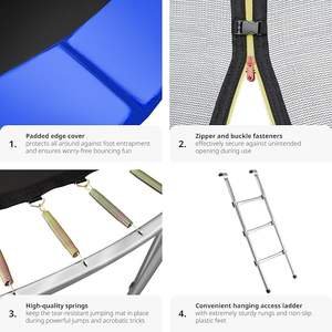 <span class=keywords><strong>Trampoline</strong></span> pour enfants de 5 à 15 pieds avec enceinte de sécurité et filet, <span class=keywords><strong>trampoline</strong></span> d'extérieur avec tapis de saut à l'échelle. - Product Image 6