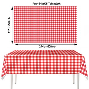 Premium Disposable Eco-Friendly <b>Plastic</b> Modern Printed Cartoon Pattern <b>Tablecloth</b> 137x274cm for Rectangular Tables - Product Image 5