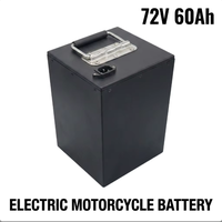 Batterie haute capacité 72V 60Ah avec BMS intelligent, batterie au lithium pour moto électrique, tricycle cargo