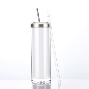 Tasse simple à double paroi en acier inoxydable 304, design transparent et droit, pour eau froide, idéale comme cadeau - Product Image 2