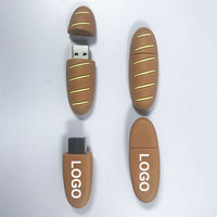 Clé USB personnalisable en PVC en forme de pain, en promotion, 64 Go, clé USB 2.0 personnalisée, 4 Go, 8 Go, 16 Go, 32 Go