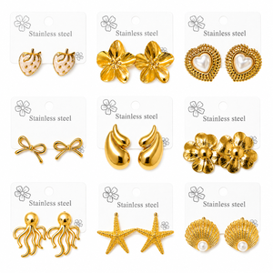 <span class=keywords><strong>Pendientes</strong></span> de Flor Grande que No se Desvanecen, Precio al por Mayor, Resistentes al Deslustre, Impermeables, Elegantes y Modernos, Joyería de Regalo para Mujer - Product Image 1