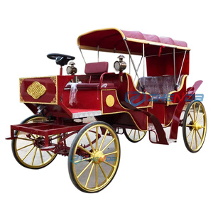 Nouveau design de chariot de tourisme chariot électrique de luxe Buggy Wagon Chariot à 4 roues chariot à <span class=keywords><strong>chevaux</strong></span> transport spécial - Product Image 5