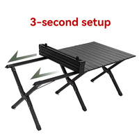 Table pliante moderne, sac à dos de rangement pour mobilier d'extérieur, idéal pour la plage, les pique-niques, les fêtes, la cuisine en extérieur, le camping et comme bureau de camping