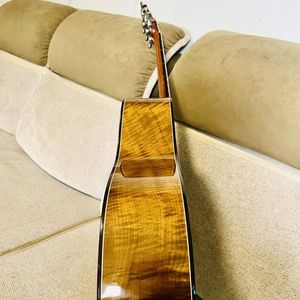 Fatto a mano 41 pollici Master Level d'oro Nanmu tutto solido chitarra acustica adatto per le esibizioni professionali - Product Image 2