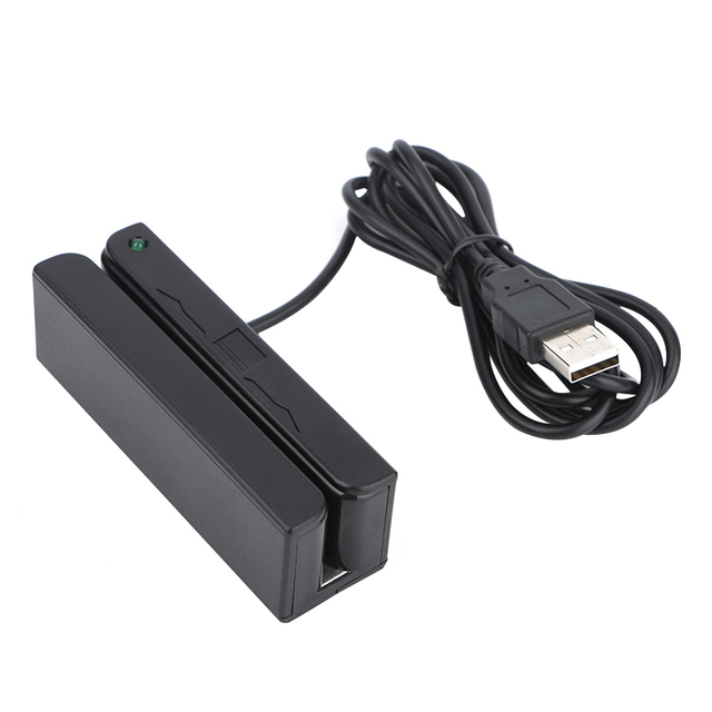 123track MSR90U Mini Magnetic Card Reader with ABS Material Customizable Single Magnetic Head Interface for Access Control