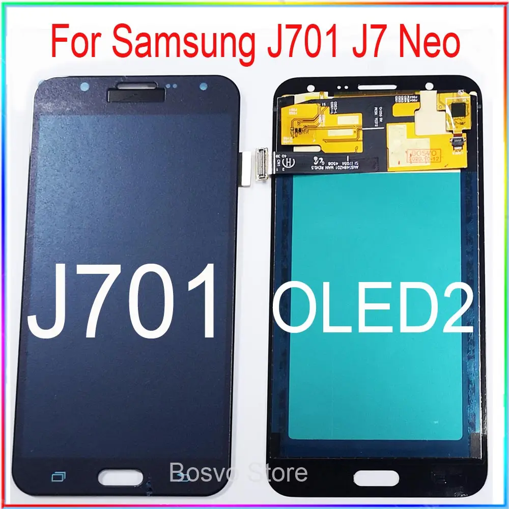 Tampilan Layar untuk Samsung J7 Neo LCD dengan Touch Digitizer J7 NXT J701F J701M J701 Kualitas TFT Dapat Mengatur kecerahan