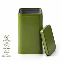 Boîte en étain rectangulaire personnalisée du fabricant OEM, qualité alimentaire, directement de l'usine, pour l'emballage de thé, boîte en métal