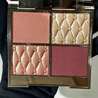 Palette visage multi-usages très appréciée, estompable et modulable, 4 couleurs, surligneur pour les joues, fini naturel éclatant pour le maquillage quotidien