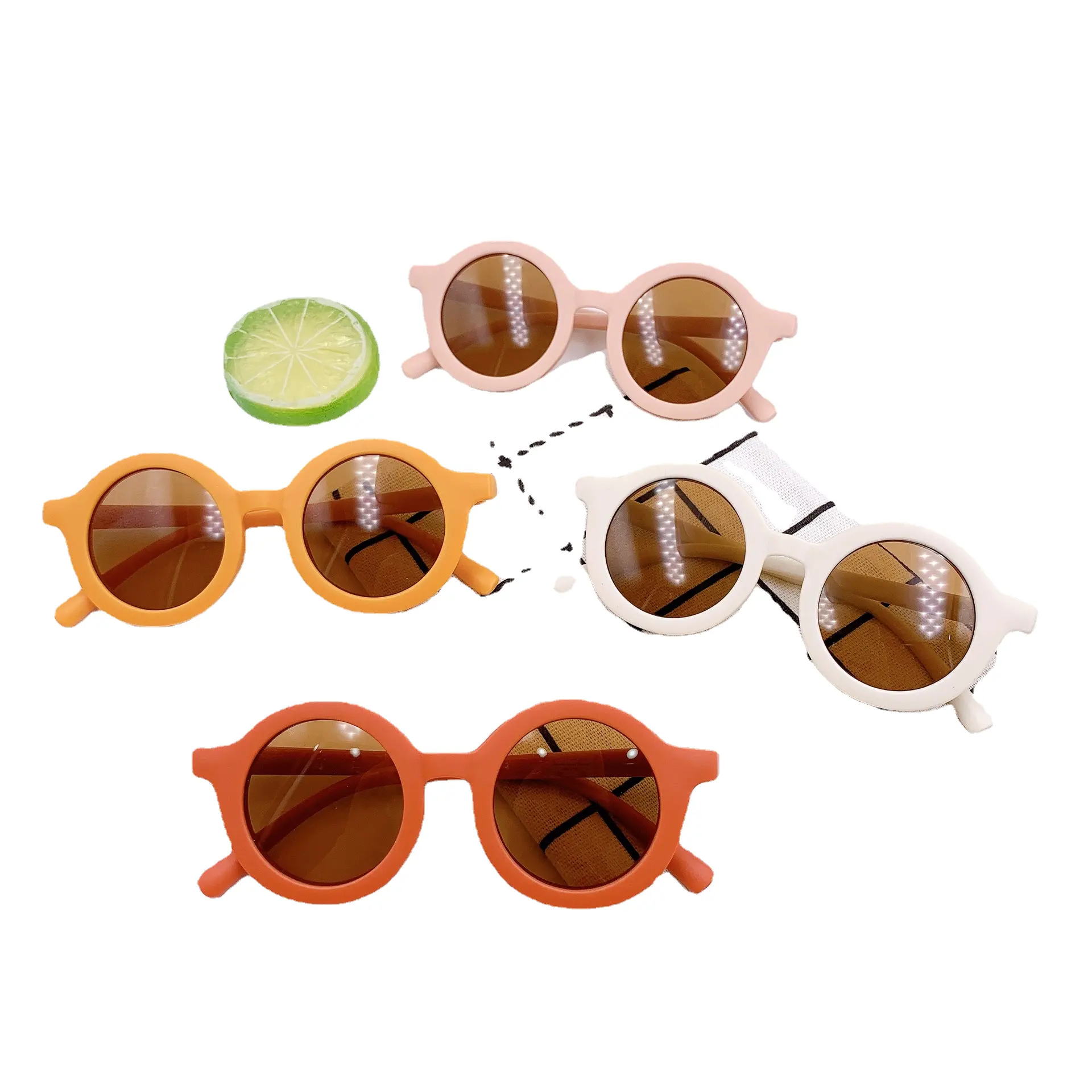 HY çocuklar Retro danimarka gözlük yaş için sevimli bebek güneş gözlüğü 1-8 bireysellik Hipster çocuk UV