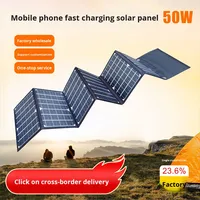 Panneau solaire pliable haute efficacité pour téléphone portable 2024, 30W 40W 50W, sac de charge bleu ETFE, fabriqué à Shenzhen, Chine